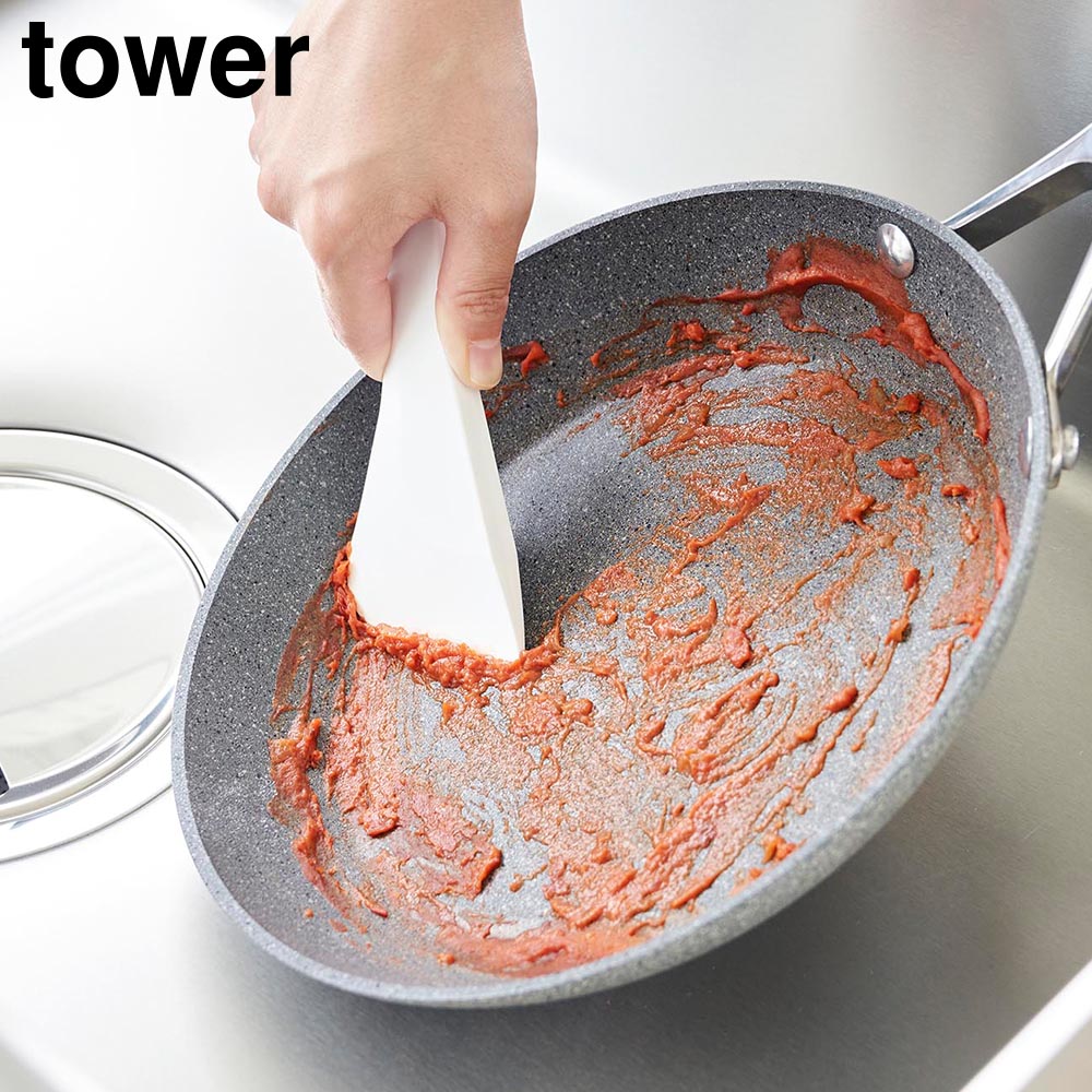 マグネットシリコーンスクレーパー タワー 山崎実業 tower ホワイト ブラック 6358 6359 タワーシリーズ yamazaki
