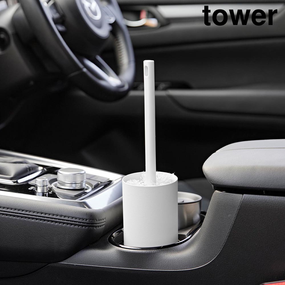 ボトル型ハンディーモップスタンド タワー 山崎実業 tower ホワイト ブラック 1830 1831 粘着式クリーナー スタンド yamazaki タワーシリーズ