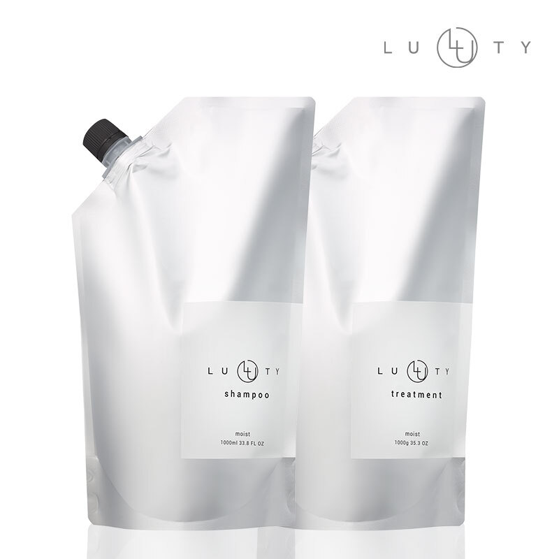 【30%オフ/定期購入/選べる】LUTY ルーティー シャンプー スムース/モイスト 1000ml ＆ トリートメント 1000g セット【詰替用/送料無料】