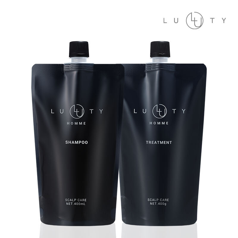 【在庫限り/50％OFF/シリーズ累計40万本】LUTY HOMME ルーティー オム シャンプー 400ml＆トリートメント 400g セット（詰め替え用）