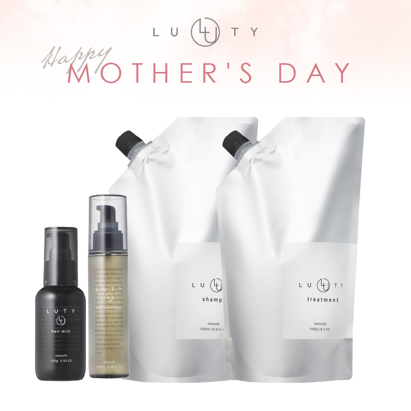 【母の日ギフトセット】LUTY ルーティー シャンプー 1000ml ＆ トリートメント 1000g ＆ ヘアオイル 100ml ＆ ヘアミルク 100g セット