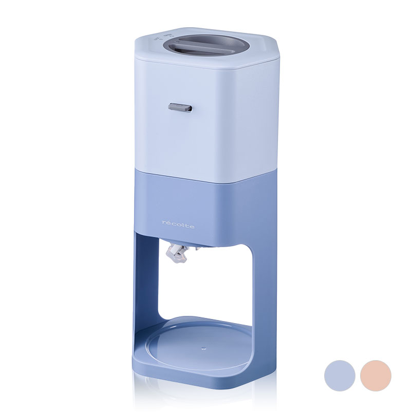 recolte レコルト 電動かき氷器 コーラルピンク/サックスブルー
