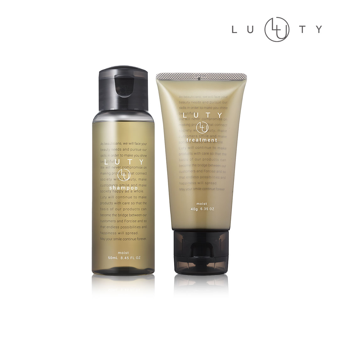 LUTY ルーティー シャンプー 50ml ＆ トリートメント 40g モイスト / スムース セット ミニポーチプレゼント