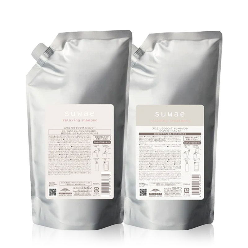 MILBON ミルボン suwae スワエ リラクシング シャンプー トリートメント セット 1000mL  (詰替え)