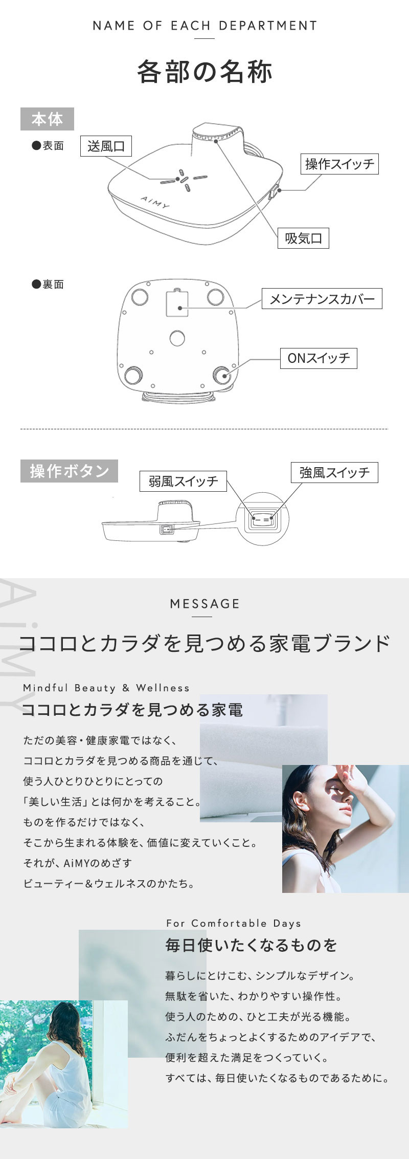 正規販売店 エイミー　ボディファン