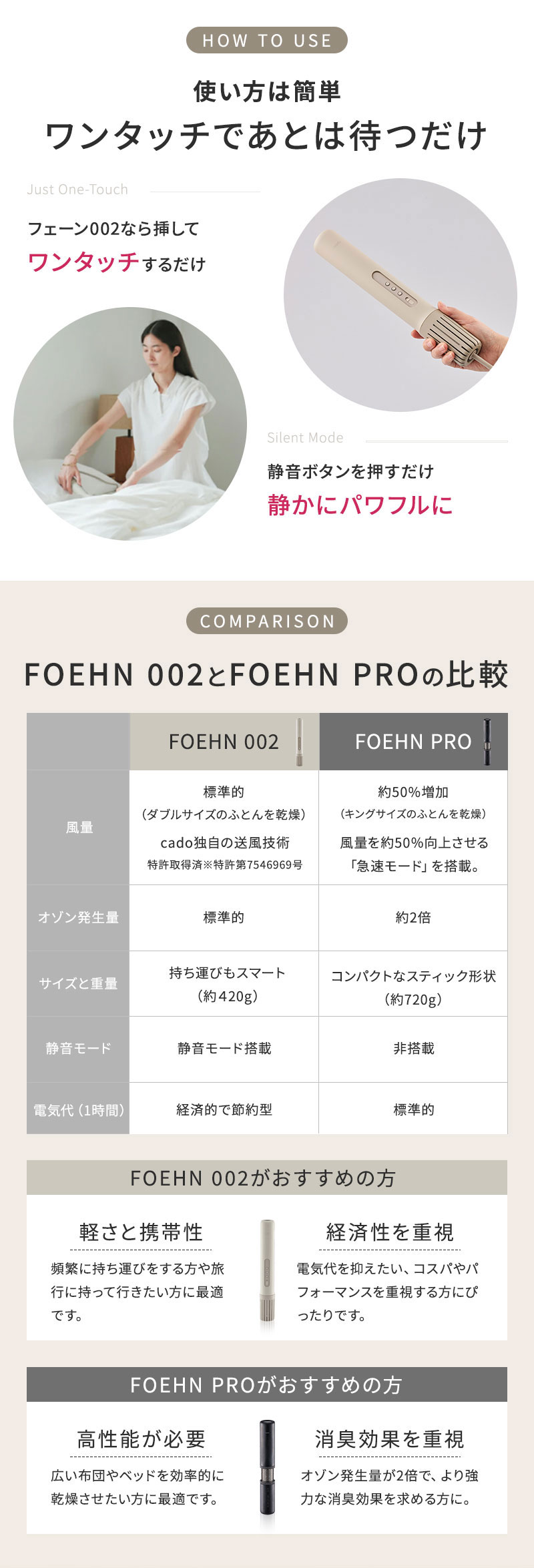 正規販売店 カドー　フェーン002　ふとん乾燥機