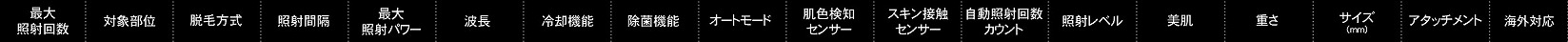 各脱毛器詳細