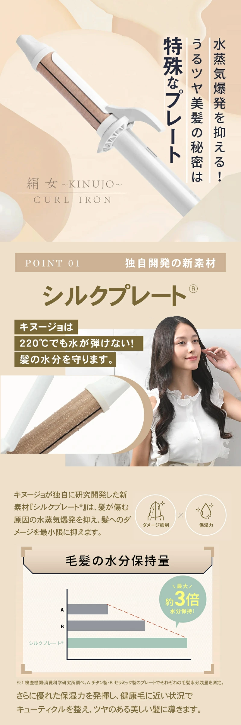 キヌ―ジョ　カールアイロン