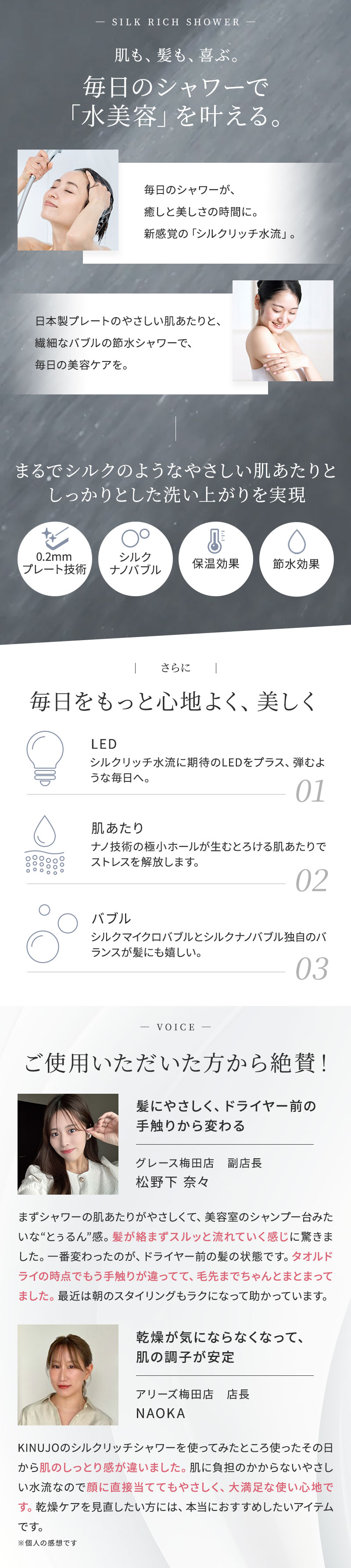 キヌ―ジョ　シングルリッチシャワーヘッド