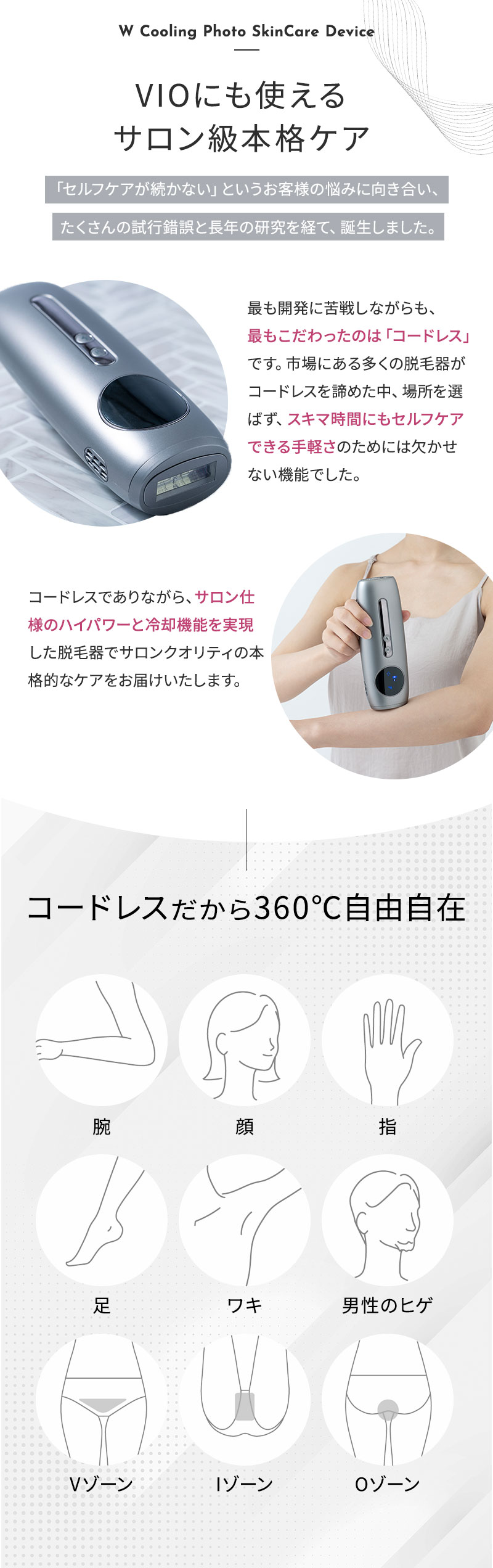 正規販売店 ノーエンド コードレス脱毛器 スキンケア デバイス NB-HR-001